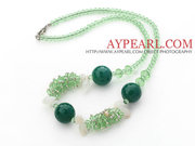 Green Crystal and Aventurine Necklace