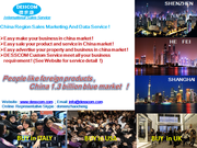 China Region Sales  And Data Services 