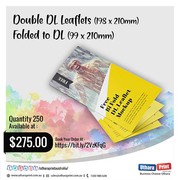 Uthara Print Australia - Double DL Leaflets (198 x 210mm) Folded to DL