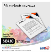 Uthara Print Australia - A5 Letterheads (148 x 210mm)