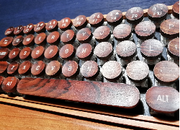 Wooden Typewriter Keycaps (Cherry MX switch compatible) Vintage style 